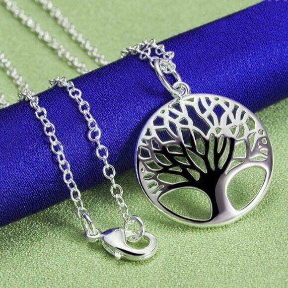 Destinelle Filigree 925 Sterling Silver Tree of Life Necklace Gift Packaged - Picture 3 of 13